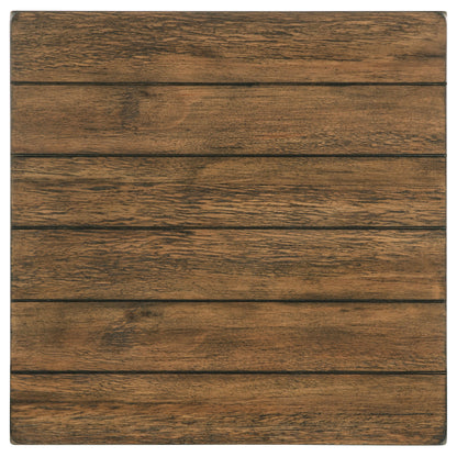 Juego de mesa auxiliar Payne de café y 1 cajón en marrón