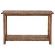 Consola de sofá para entrada de madera Payne en marrón envejecido