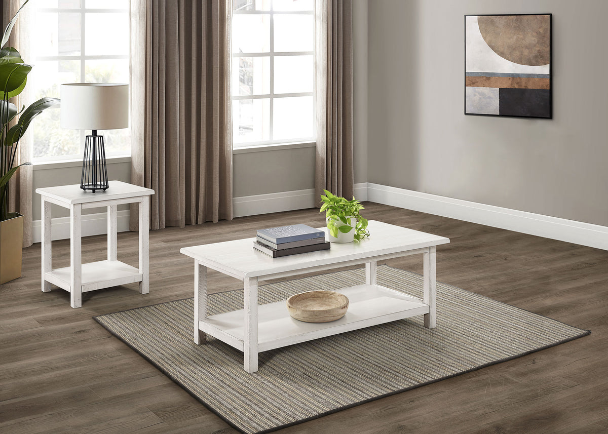 Payne Coffee and End Table Set Distressed