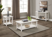 Payne Wood Coffee Table with Shelf Distressed Brown