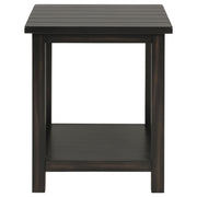 Mesa auxiliar de madera Payne con estante en marrón envejecido