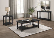 Mesa auxiliar de madera Payne con estante en marrón envejecido
