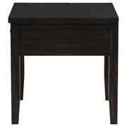 Mesa auxiliar cuadrada Concord de 1 cajón en color Java envejecido