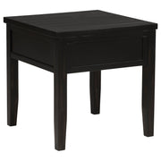Mesa auxiliar cuadrada Concord de 1 cajón en color Java envejecido
