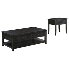 Colmar Engineered Wood Coffee Table Set Golden Oak