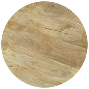 Mesa auxiliar redonda Touhy de madera maciza de mango natural