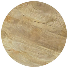 Mesa auxiliar redonda Touhy de madera maciza de mango natural