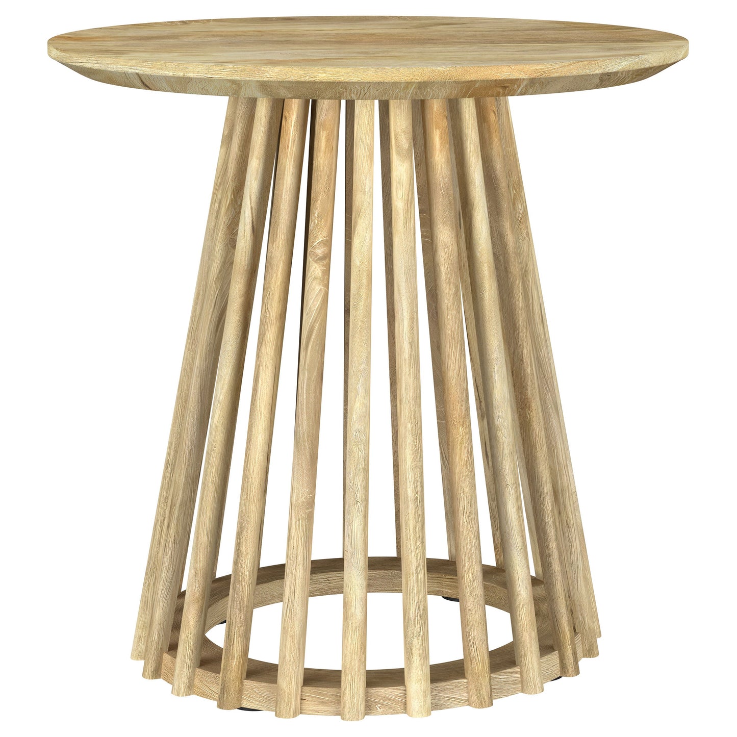 Juego de mesa auxiliar y de centro redonda Touhy de mango natural