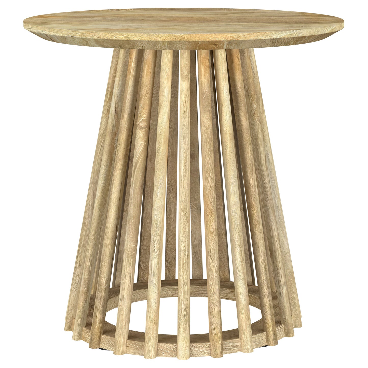 Juego de mesa auxiliar y de centro redonda Touhy de mango natural