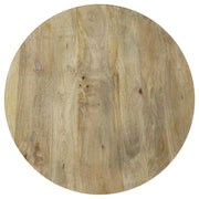 Mesa de centro redonda de cóctel de madera maciza Touhy de mango natural