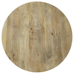 Mesa de centro redonda de cóctel de madera maciza Touhy de mango natural
