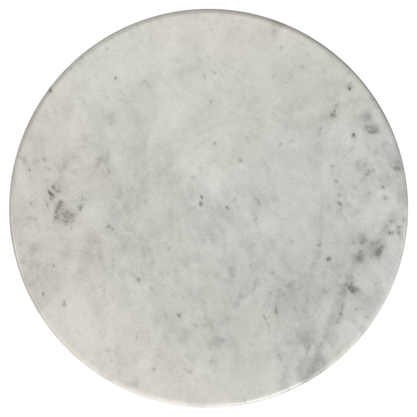 Hermas Round Marble Coffee and End Table Set White