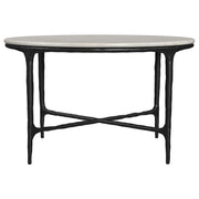 Hermas 2-piece Round Marble Coffee and End Table Set White