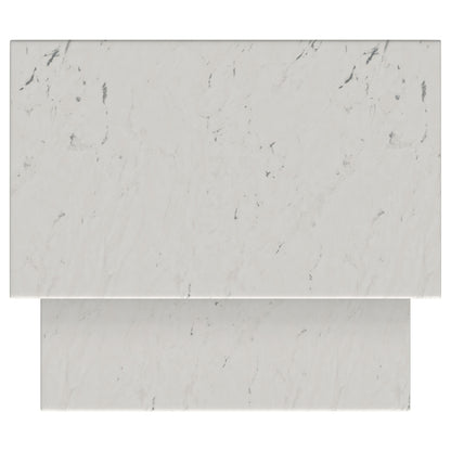 Ebby 2-piece Genuine Marble Top Nesting Coffee Tables White
