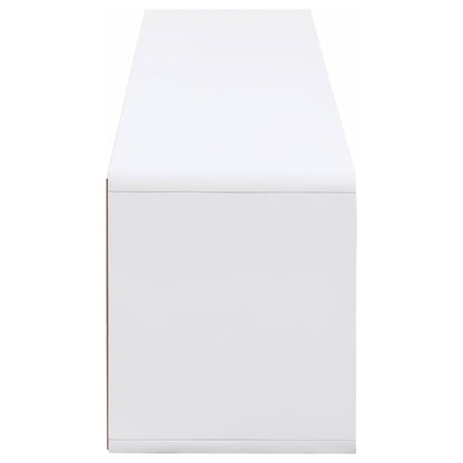 Mueble para TV Elkton de 59 pulgadas, madera de ingeniería, con 2 cajones, color mango