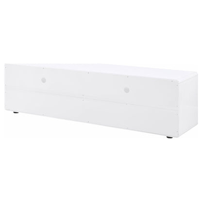 Mueble para TV Elkton de 59 pulgadas, madera de ingeniería, con 2 cajones, color mango