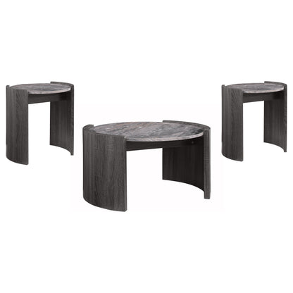 Gladstone 2-piece Coffee and End Table Set Distressed Grey