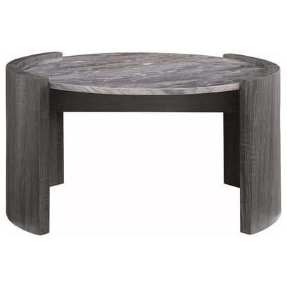 Gladstone 2-piece Coffee and End Table Set Distressed Grey