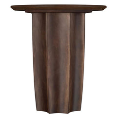 Cayenne Solid Mango Wood Accent Side End Table Walnut