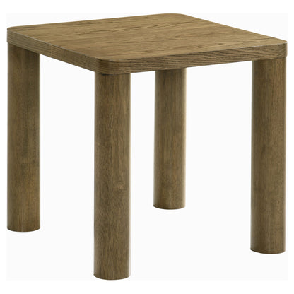 Castlewood Engineered Wood Accent Side End Table Brown Oak