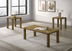 Castlewood Cocktail Coffee Table Set Brown Oak