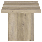 Devar Square Engineered Wood End Table Distressed Pine