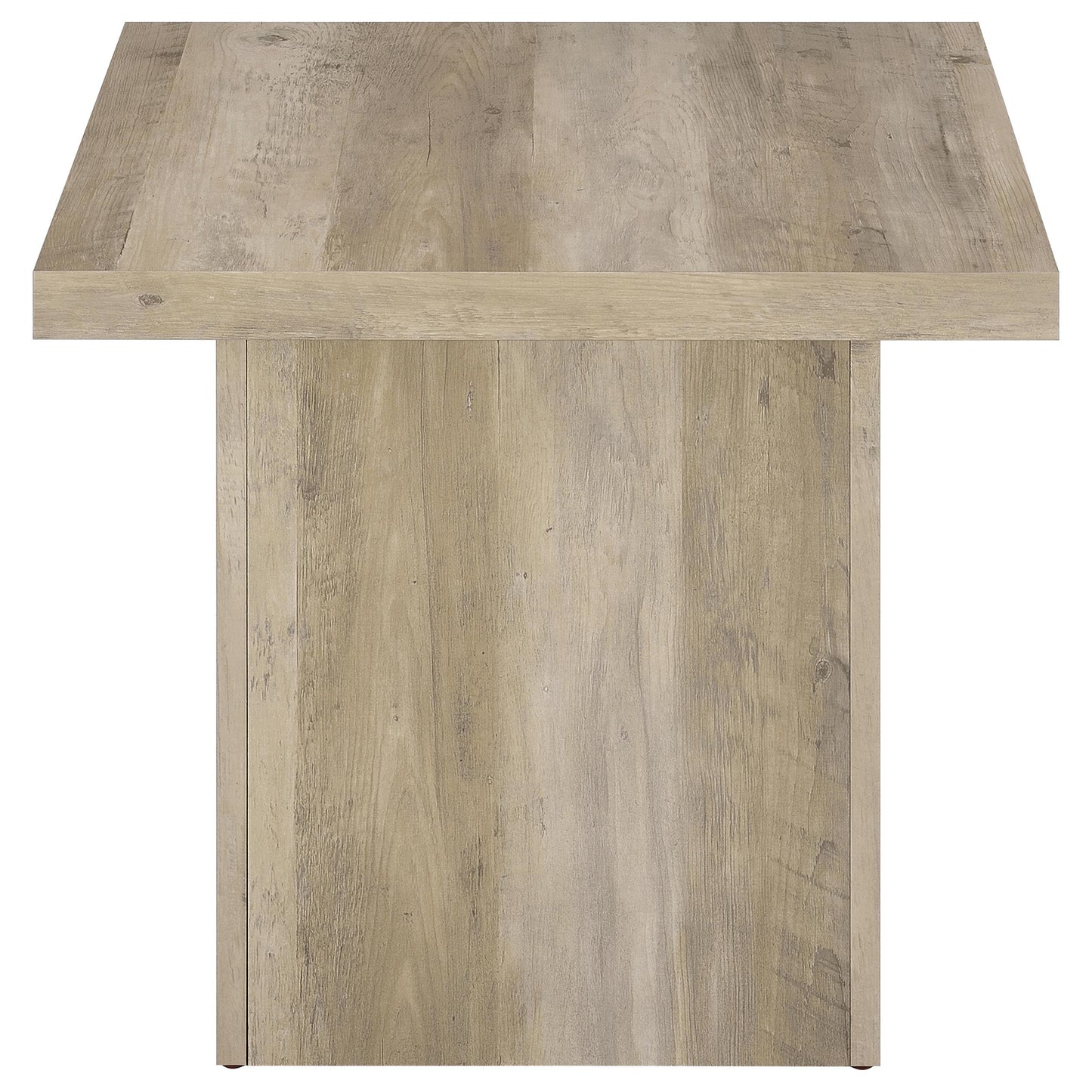 Devar Square Coffee End Table Set Distressed Pine