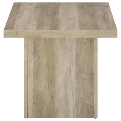 Devar Square Coffee End Table Set Distressed Pine