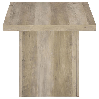 Devar Square Coffee End Table Set Distressed Pine