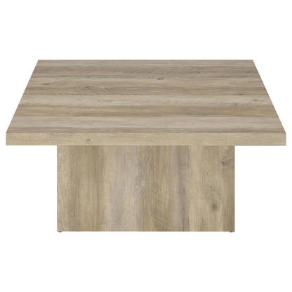 Devar Square Engineered Wood Coffee Table Distressed Pine