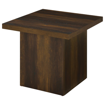 Devar Square Coffee and End Table Set Dark Pine