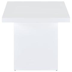 Devar 3-piece Square Coffee End Table Set White High Gloss