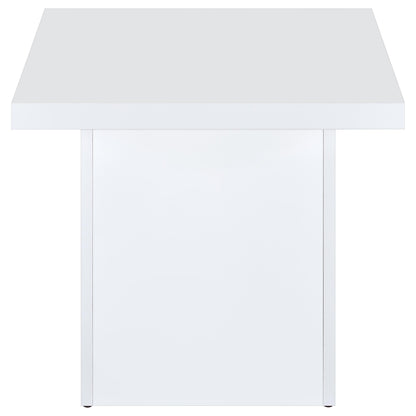 Devar 3-piece Square Coffee End Table Set White High Gloss