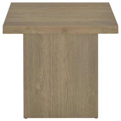 Devar Square Engineered Wood Side End Table Latte