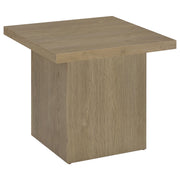 Devar Square Cocktail Coffee End Table Set Latte