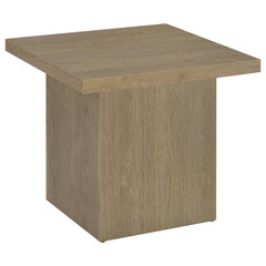 Devar Square Cocktail Coffee End Table Set Latte
