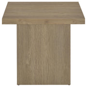 Devar Square Cocktail Coffee End Table Set Latte