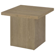Devar Square Cocktail Coffee End Table Set Latte