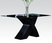 Mesa de comedor Pervis de 60" de largo con tapa de vidrio
