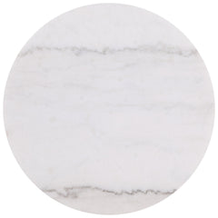 Jason 2-piece Round White Marble Coffee Table Set Greige