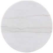 Jason 2-piece Round White Marble Coffee Table Set Greige