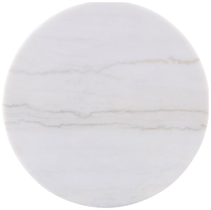 Jason 3-piece Round White Marble Coffee Table Set Greige