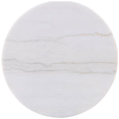 Jason Round White Marble Top Coffee Table Greige