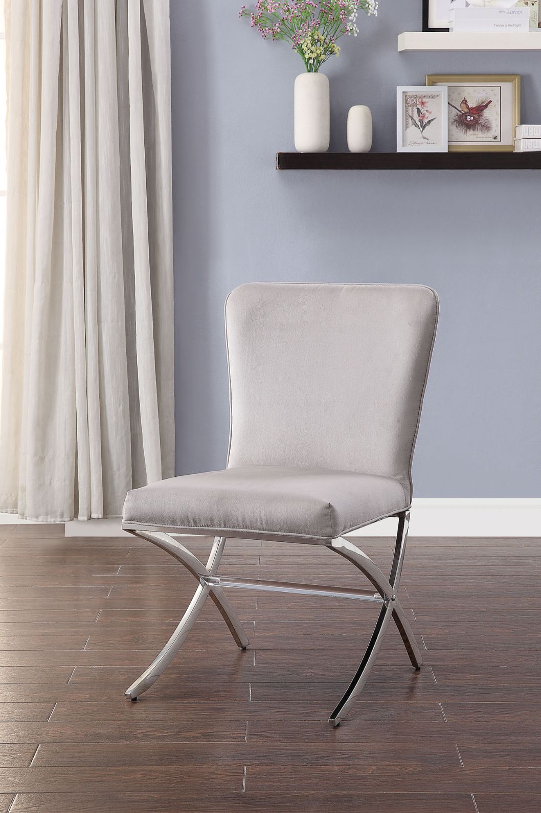 Silla auxiliar de terciopelo Daire de 89 cm de alto (juego de 2)