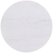 Jason Round White Marble Top Coffee Table Honey Brown