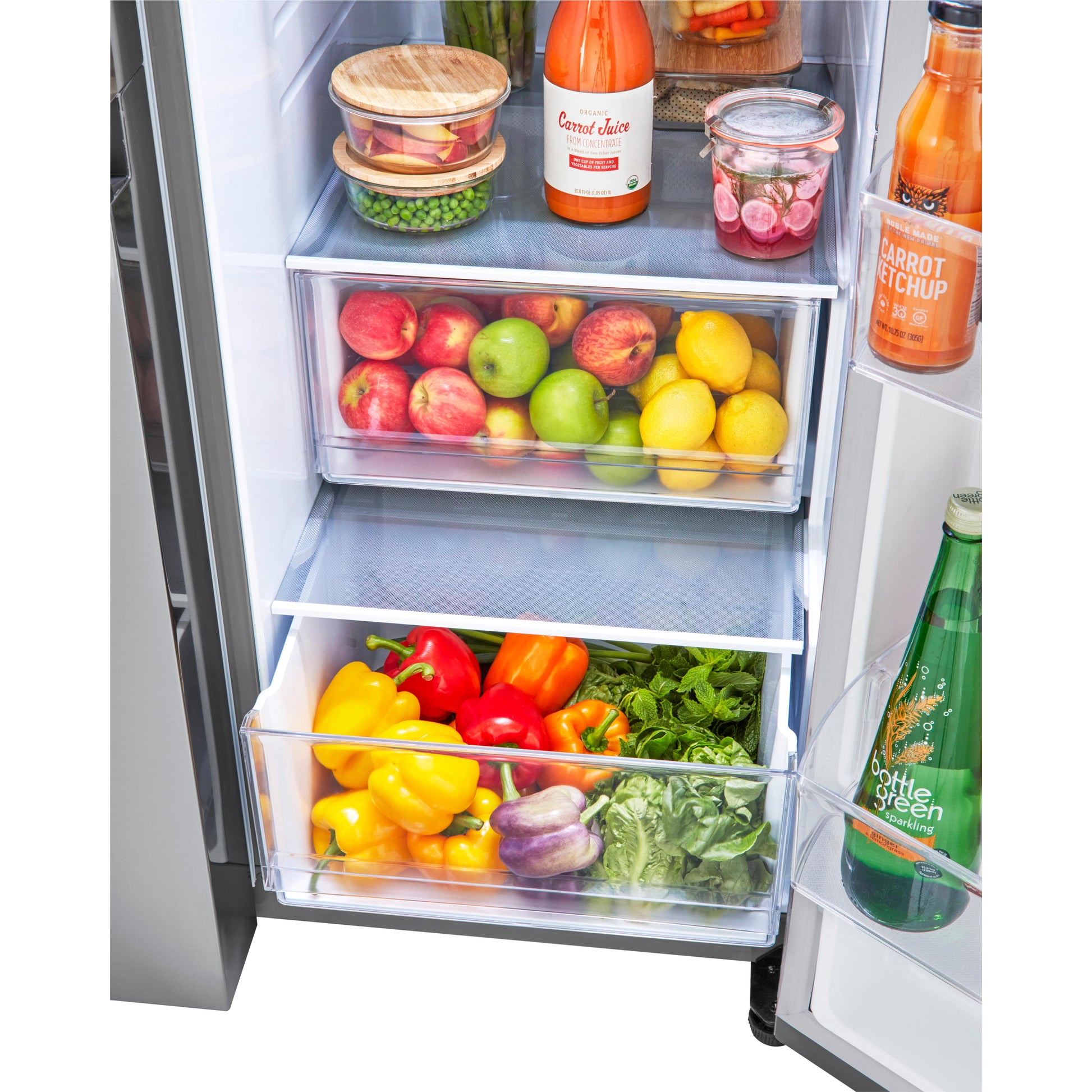 LG 36-inch, 23 cu.ft. Counter-Depth Side-by-Side Refrigerator with External Water and Ice Dispensing System LRSXC2306S IMAGE 20