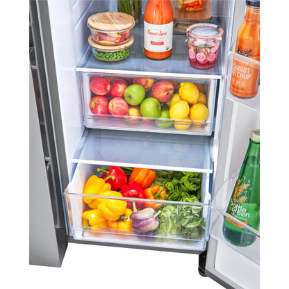 LG 36-inch, 23 cu.ft. Counter-Depth Side-by-Side Refrigerator with External Water and Ice Dispensing System LRSXC2306S IMAGE 20