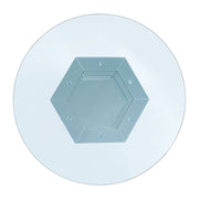 Mesa de comedor Noralie Glam de 132 cm de diámetro con base de pedestal con espejo