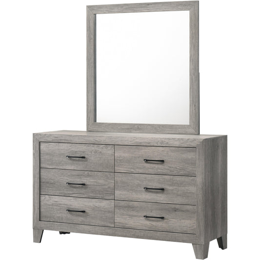  Crown Mark Hopkins B9320-11 Dresser Mirror - Driftwood IMAGE 2