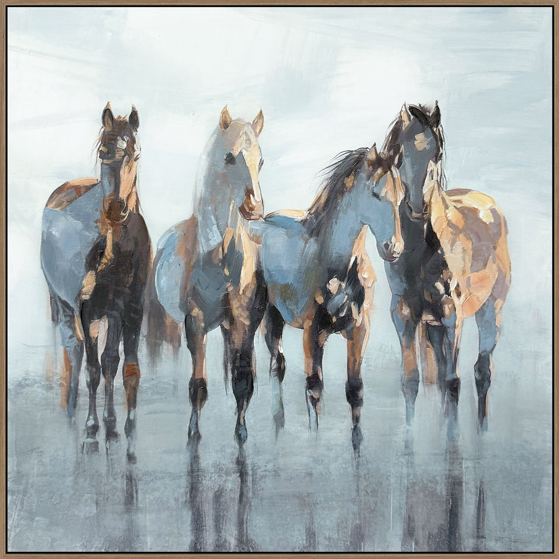 Equine Grace I Hand-painted Canvas in Frame